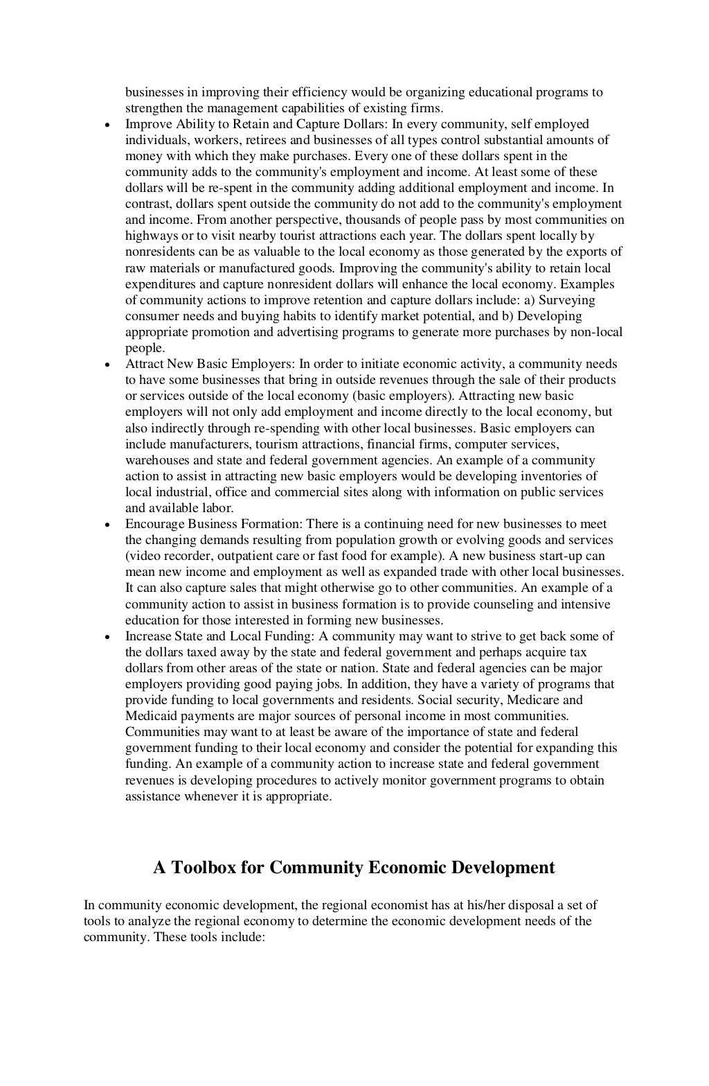 Economic and Social Indicators of Development