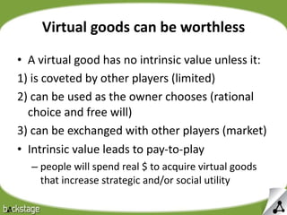 Economic Approach to Social Game Design | PPT