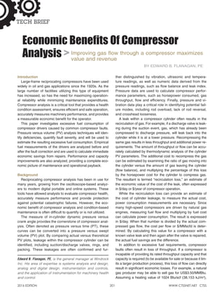 Economic benefits of compressor analysis