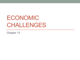 ECONOMIC
CHALLENGES
Chapter 13
 