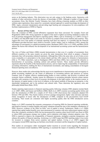 Economic consequences of international financial reporting standards | PDF
