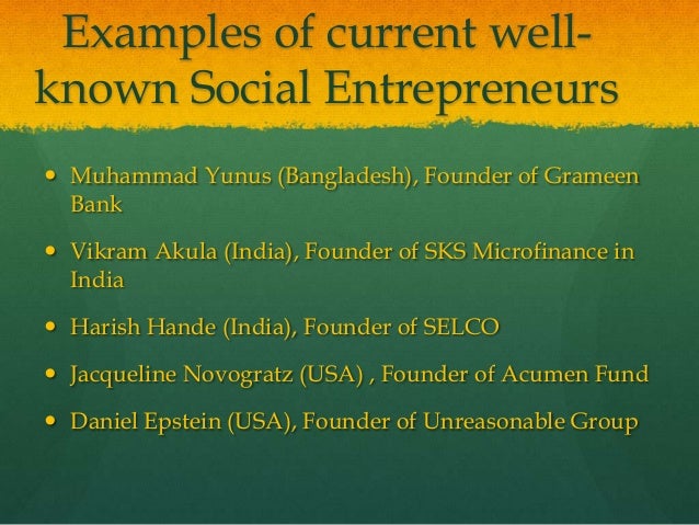 examples of entrepreneurs
