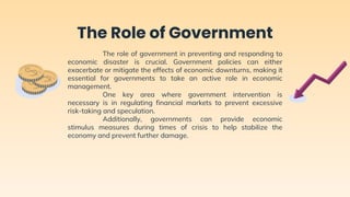 policies for dealing with economic shocks - economics... Economic Disaster | PPTX