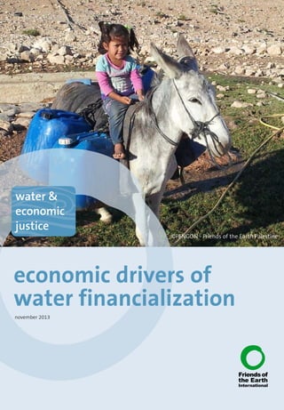 water &
economic
justice
© www.onehemisphere.se

©PENGON - Friends of the Earth Palestine

economic drivers of
water financialization
november 2013

foei | 1

 
