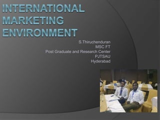 S.Thiruchenduran
MSC FT
Post Graduate and Research Center
PJTSAU
Hyderabad
 