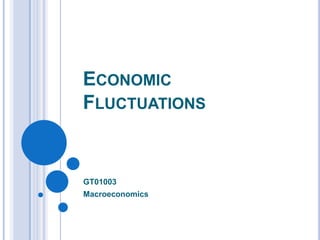 ECONOMIC
FLUCTUATIONS
GT01003
Macroeconomics
 
