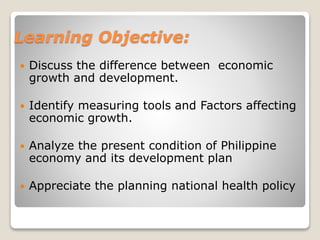 similarities between economic growth and economic development
