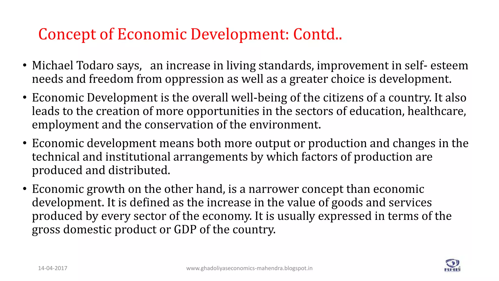 Economic growth & economic development, underdevelopment | PPTX