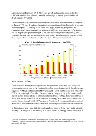 Economic growth in bangladesh experience and policy priorities | PDF