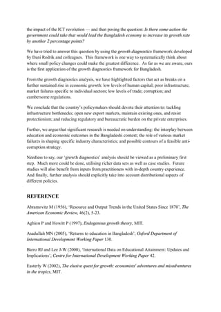 Economic growth in bangladesh experience and policy priorities | PDF
