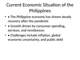 Economic Growth and Development Philippines | PPTX
