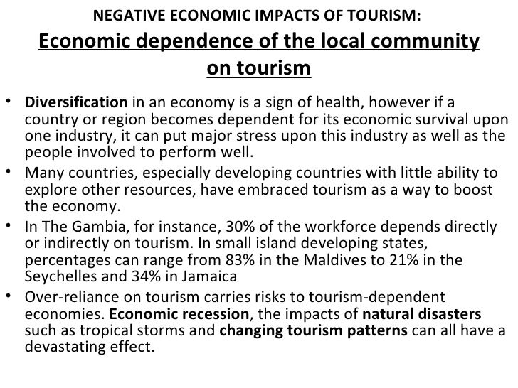 Economic Impact Of Tourism Economic Impact Of Tourism