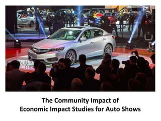 The Community Impact of
Economic Impact Studies for Auto Shows
 