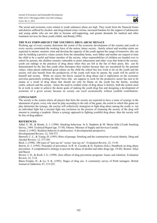 Economic implications of drug abuse among the youths | PDF