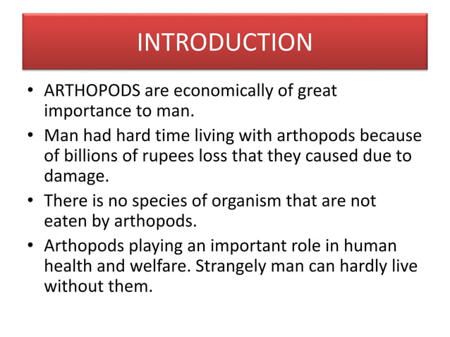 Economic importance of arthopoda | PPT