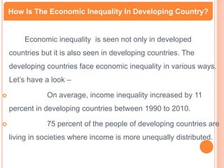 Economic Inequality In Developing Country Pptx
