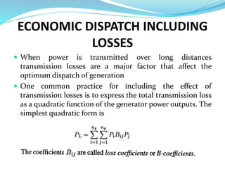 Economic load dispatch | PPTX