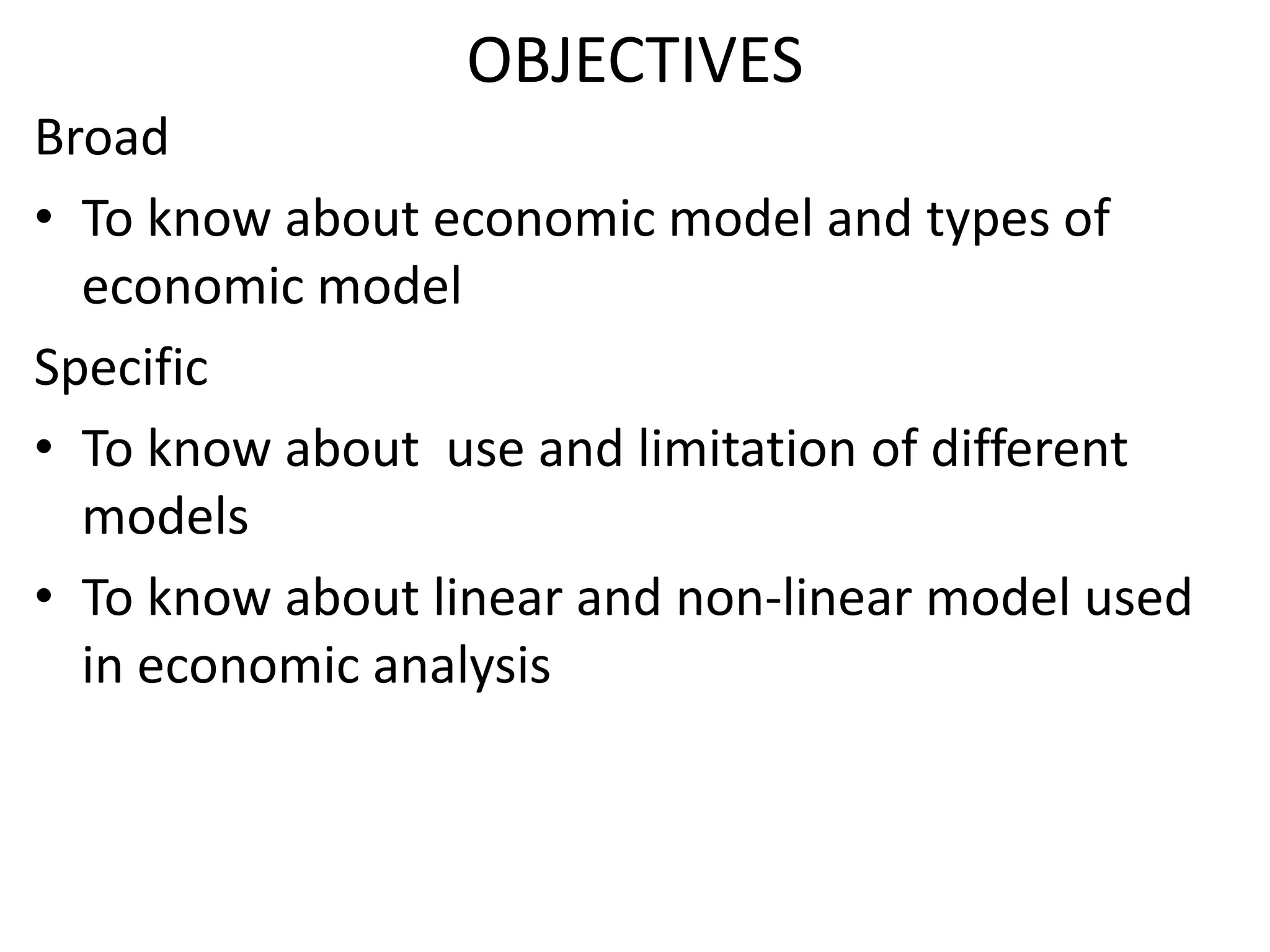 Economic model | PPTX