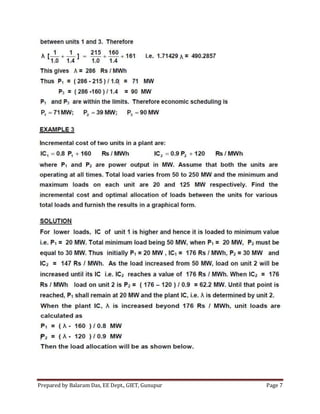 Economic operation of power system | PDF