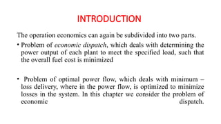 ECONOMIC OPERATION of power system PART 1 | PPTX