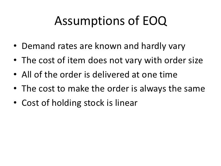 Economic order quantity