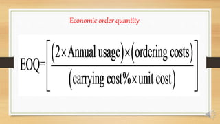 Economic order quantity | PPT