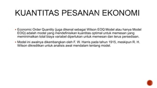 Economic order quantity | PPTX