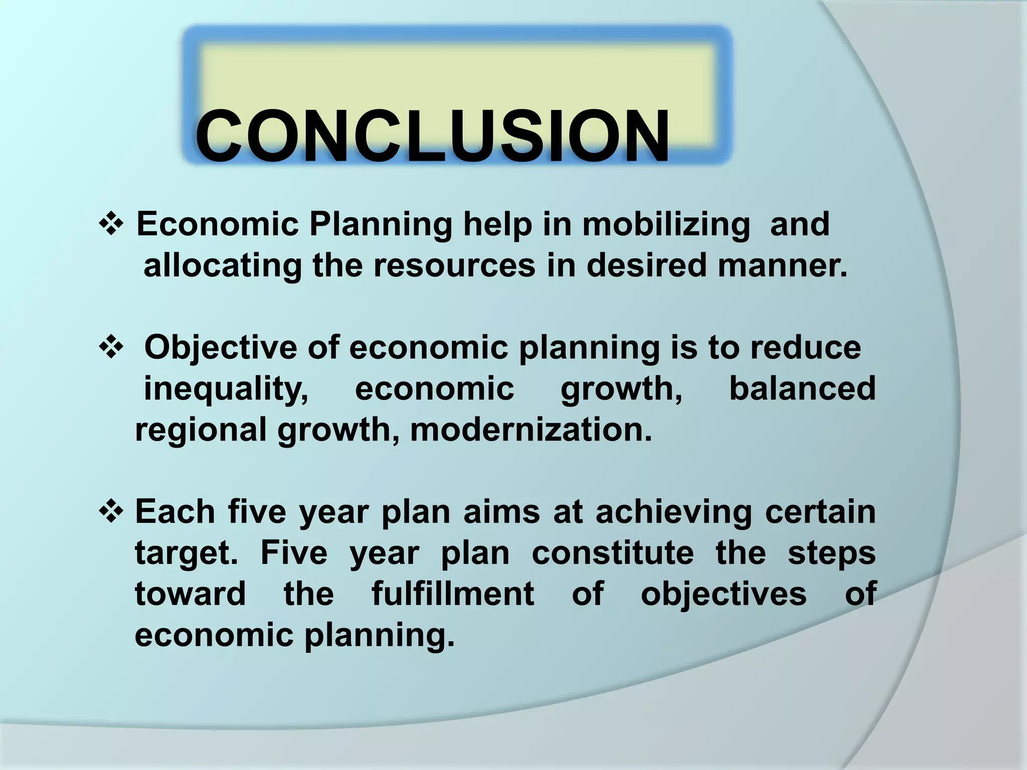 Economic planning | PPTX