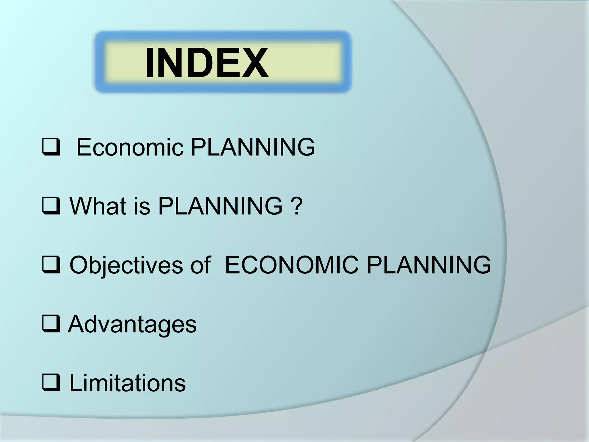 Economic planning | PPTX