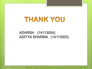 ADARSH (14113004)
ADITYA SHARMA (14113005)
 