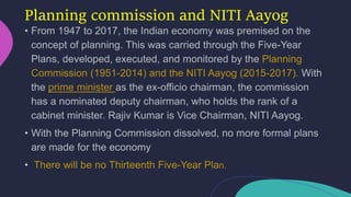 Planning commission and NITI Aayog
 