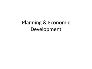 Planning & Economic
Development
 