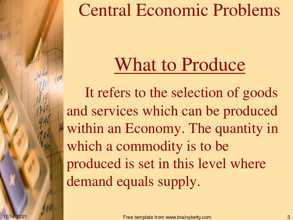 Basic economic problems