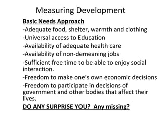 Economic problems of development | PPT