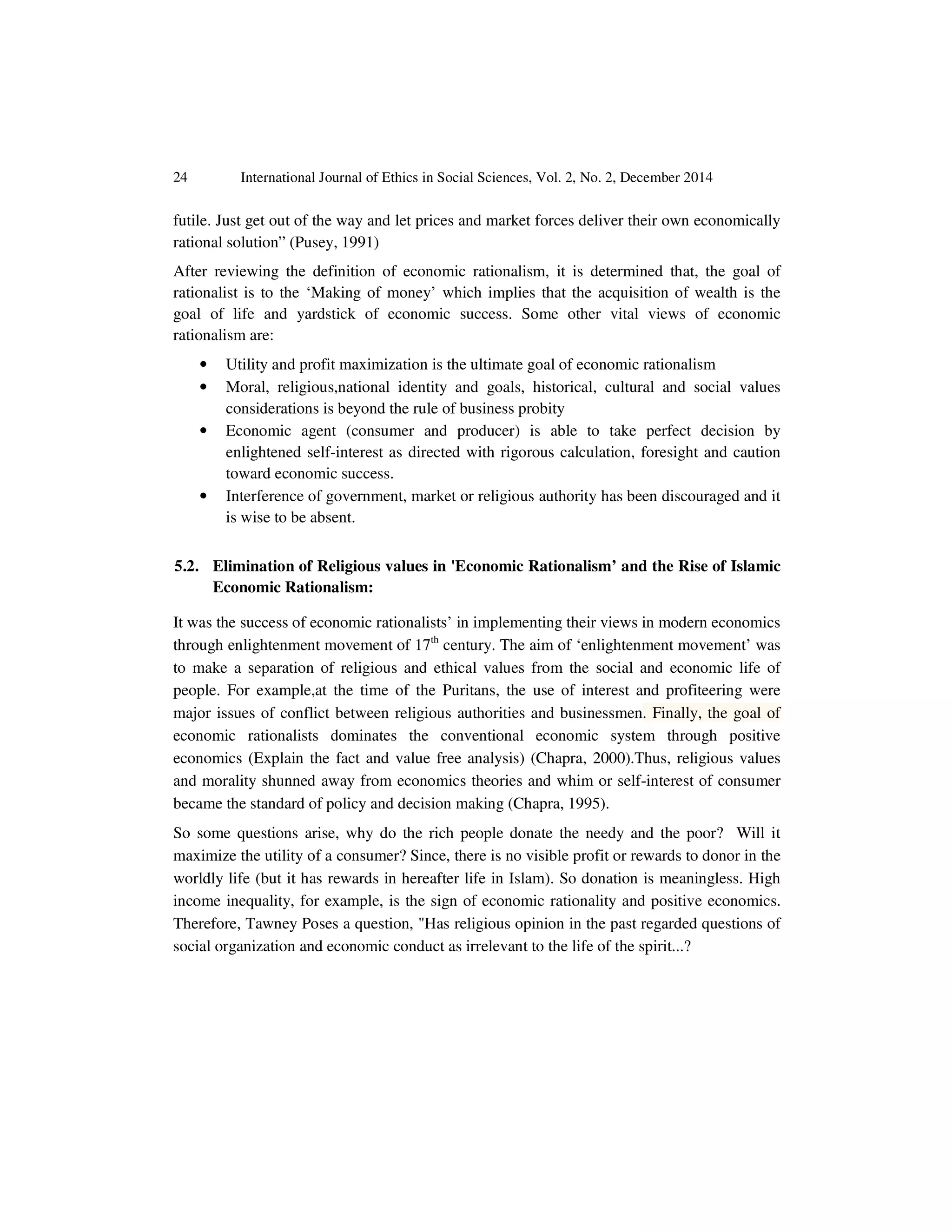 Economic Rationalism and Consumption: Islamic Perspective | PDF