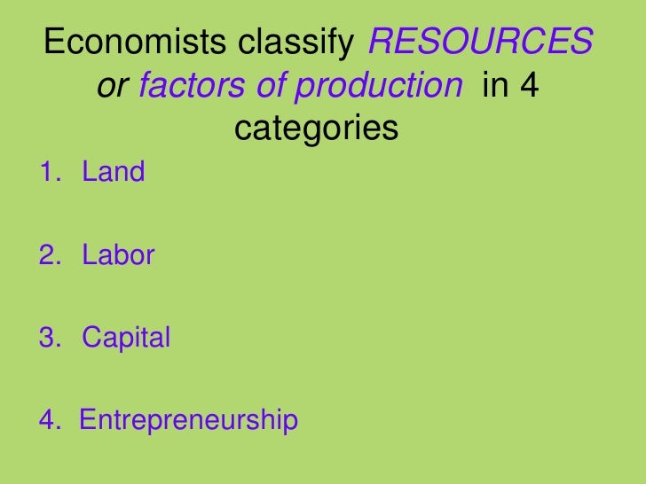 Economic resources