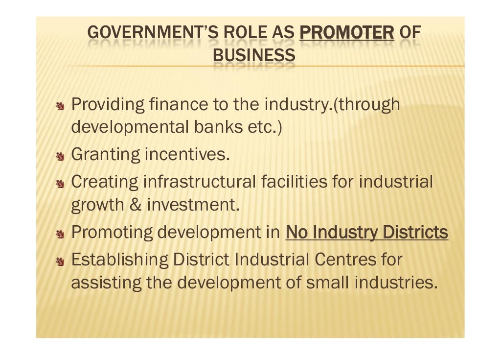 Economic role of government in Indian Business