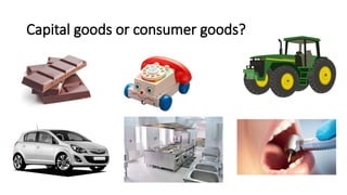 Capital goods or consumer goods?
 