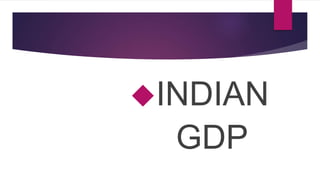 INDIAN 
GDP 
 