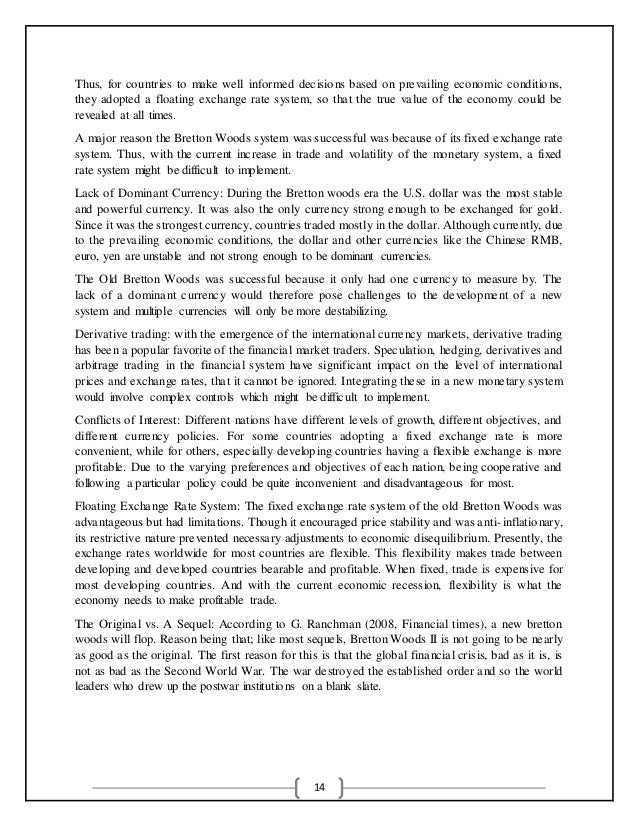 😍 Why did the bretton woods system collapse. A Brief History of Bretton