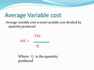 Types of cost