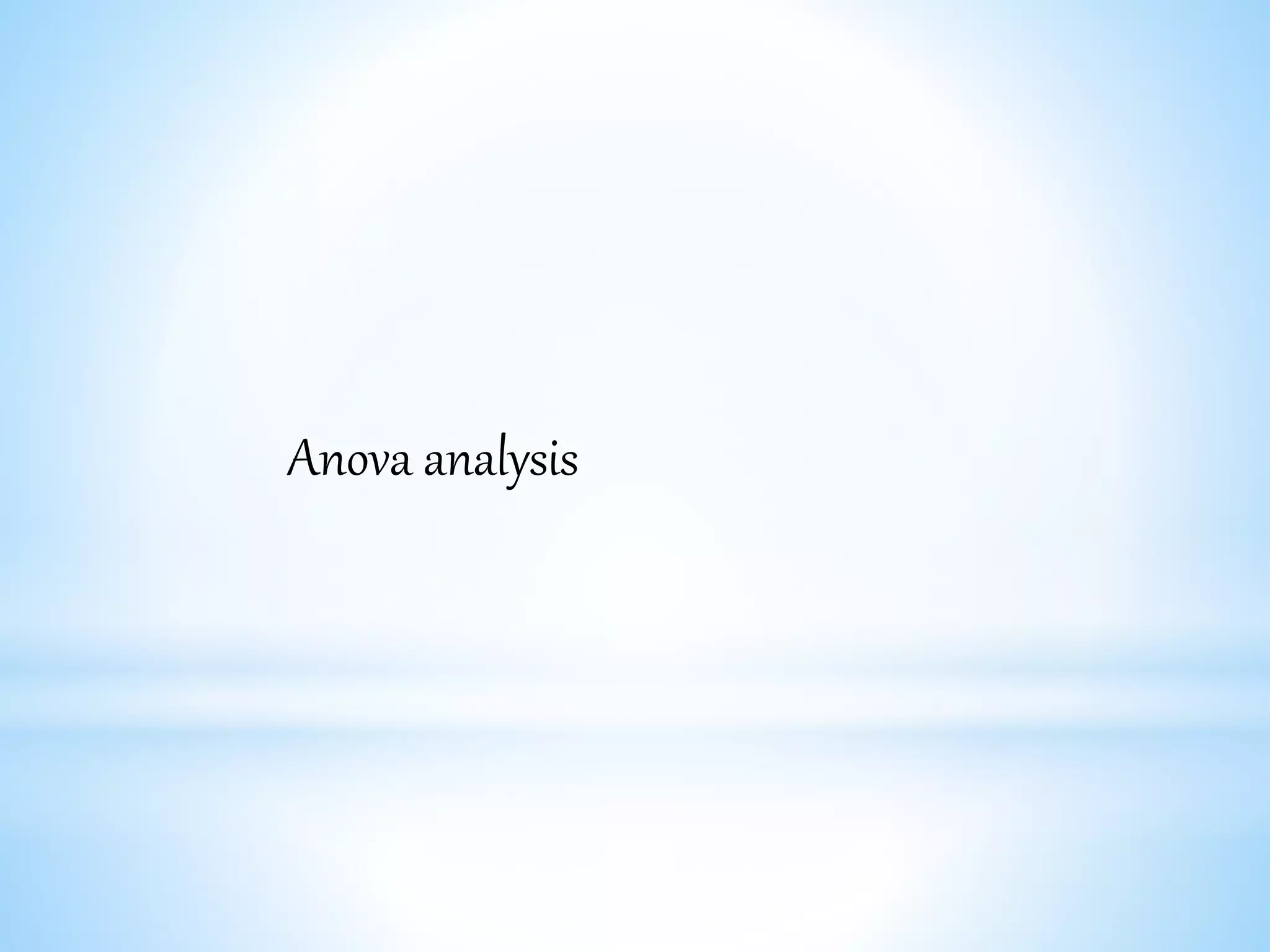 Anova analysis
 