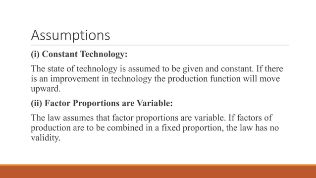 Law of variable proportion | PPTX