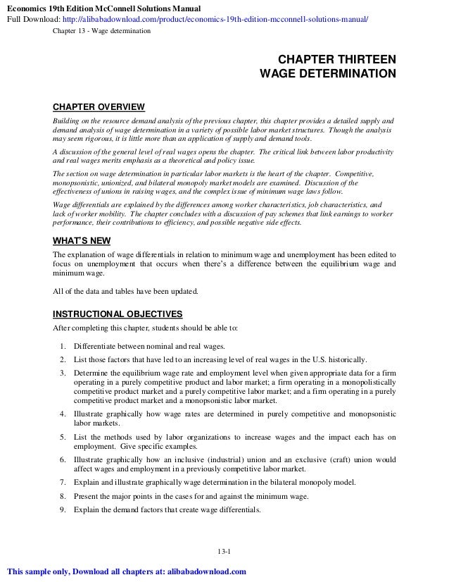 Economics 19th Edition Mcconnell Solutions Manual