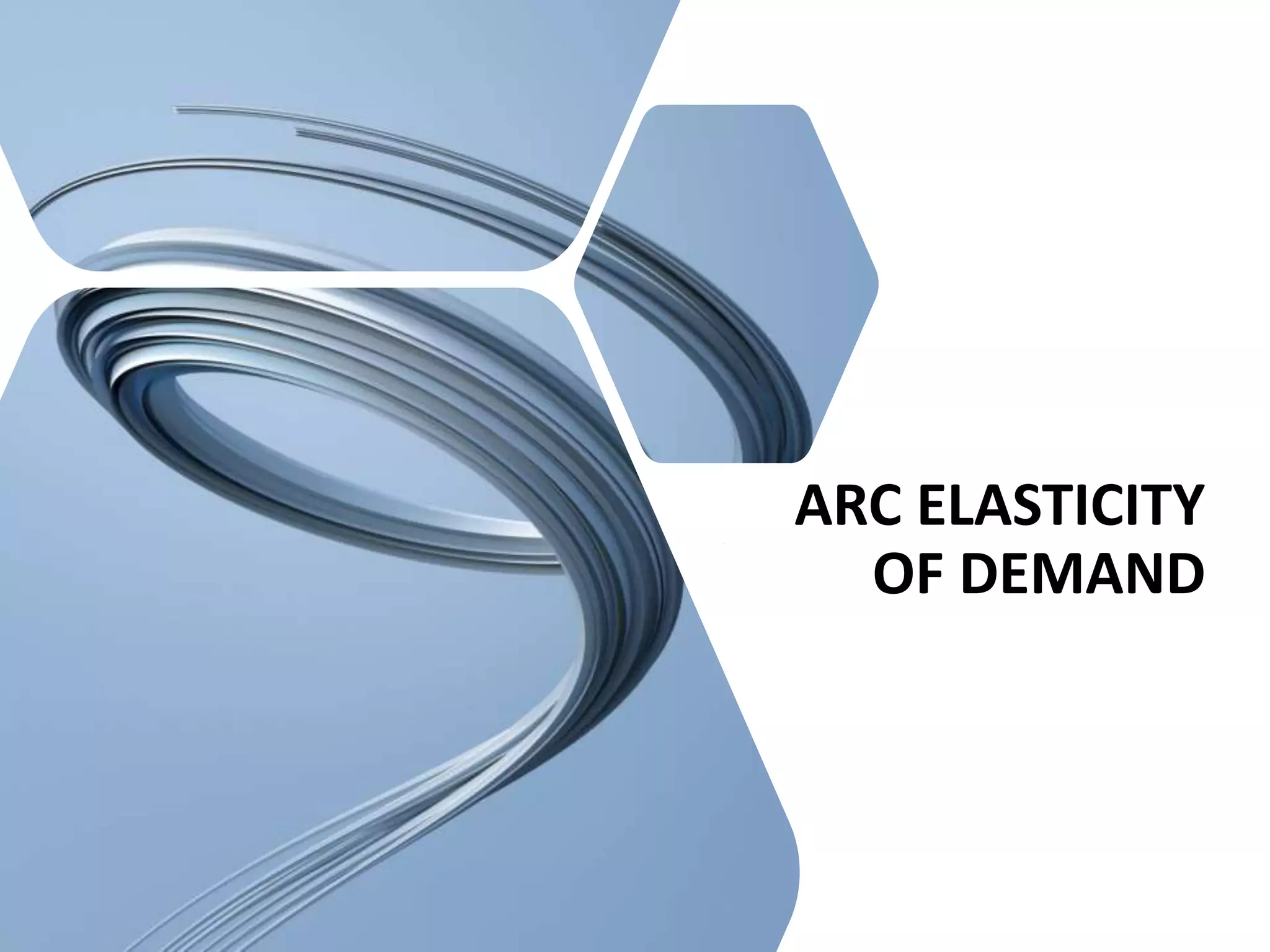 ARC ELASTICITY
OF DEMAND
 
