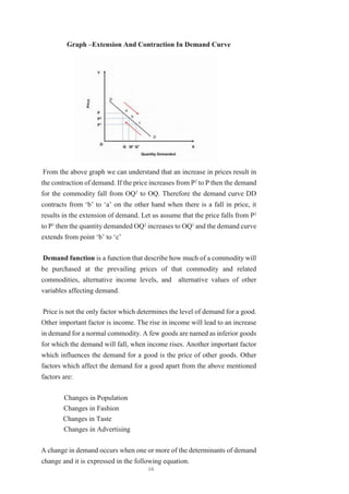Demand Extension Graph Example Economics managerial-skills | PDF