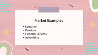 • Education
• Pensions
• Financial Services
• Advertising
Market Examples
 