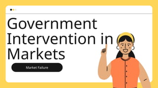 Government
Intervention in
Markets
Market Failure
 