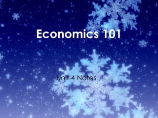 Economics 101 Unit 4 Notes 