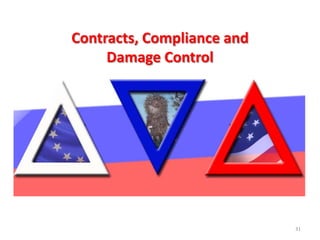 31 
Contracts, Compliance and Damage Control  